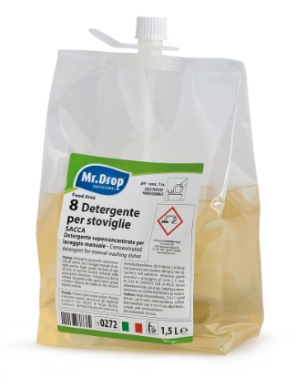 Immagine di 8 DETERGENTE PER STOVIGLIE sacca lt.1,5