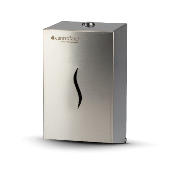 Immagine di DISPENSER CARTA IGIENICA INTERCALATA IN ACCIAIO INOX 304 SATINATO