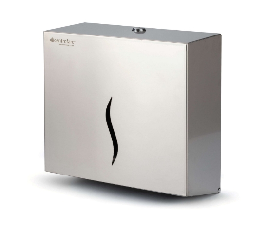 Immagine di DISPENSER ASCIUGAMANI A V 600PZ IN ACCIAIO INOX 304 SATINATO