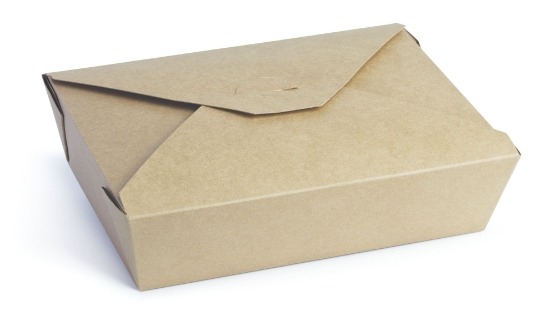 Immagine di SCATOLA KRAFT IN CARTONCINO/PE ml.1480 21,5x16,0x4,8cm