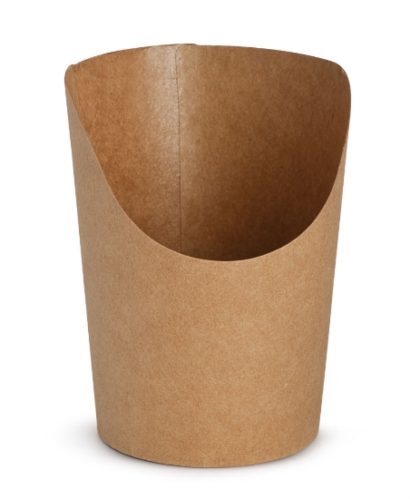 Immagine di PORTA FRITTO/PATATINE CARTONCINO/PLA 6x6x10cm