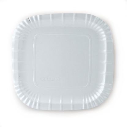 Immagine di PIATTO PIZZA BIANCO QUADRATO 24x24cm