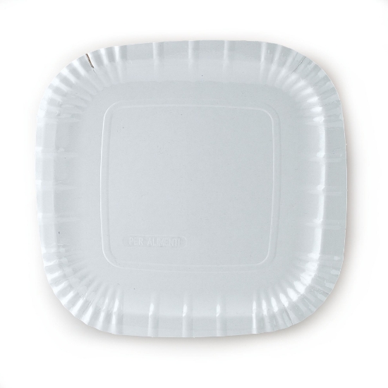 Immagine di PIATTO PIZZA BIANCO QUADRATO 24x24cm