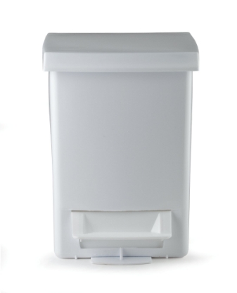 Immagine di 514  PATTUMIERA IN PLASTICA BIANCA C/PEDALE lt.6  