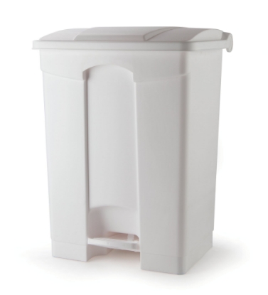 Immagine di CONTENITORE A PEDALE CON COPERCHIO BIANCO lt.70