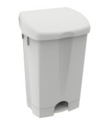 Immagine di PATTUMIERA IN PLASTICA BIANCA C/PEDALE lt.50 