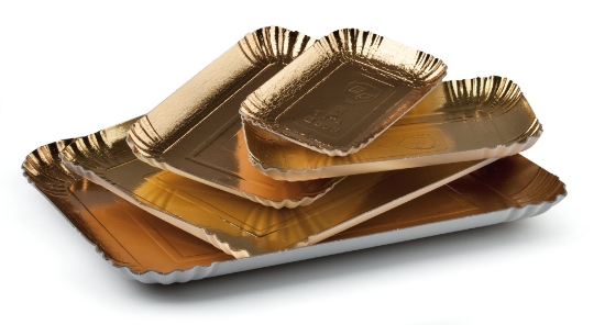 Immagine di VASSOIO CARTONE ORO N.2 BIS IT 14x21cm