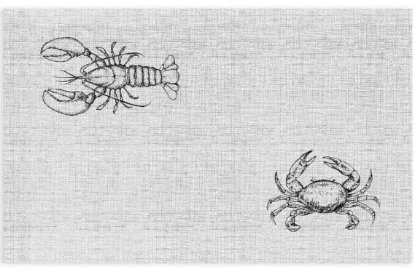 Immagine di TOVAGLIETTA ASTICE FUME' ONDA CARTA KRAFT 30x48cm