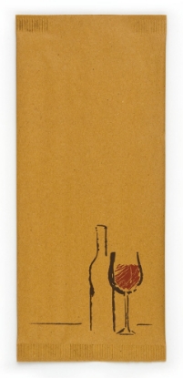 Immagine di BUSTA PORTAPOSATE CARTA PAGLIA GIALLA VINO 11x25cm
