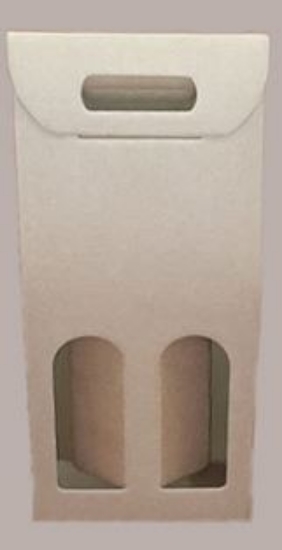 Immagine di SCATOLA PORTA BOTTIGLIA IN CARTONCINO LISCIO AVANA 18,5x9x41,5cm
