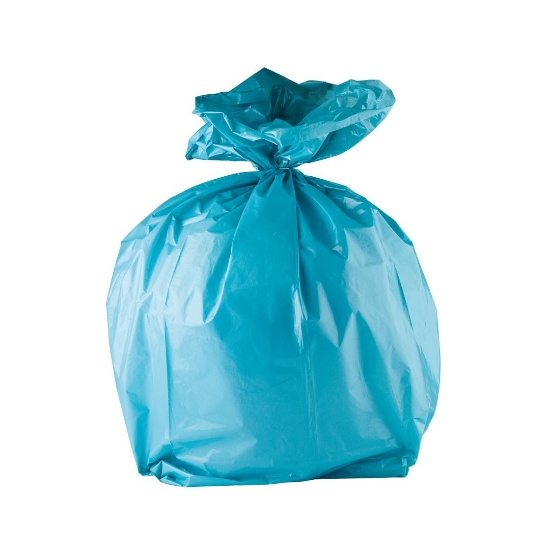 Immagine di SACCHI NU AZZURRI LDPE 160lt 35my 60gr 82x110cm
