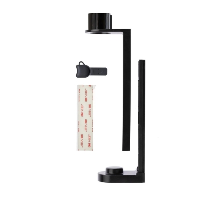 Immagine di STAFFA ANTIEFFRAZIONE ABS NERA CON BIADESIVO 