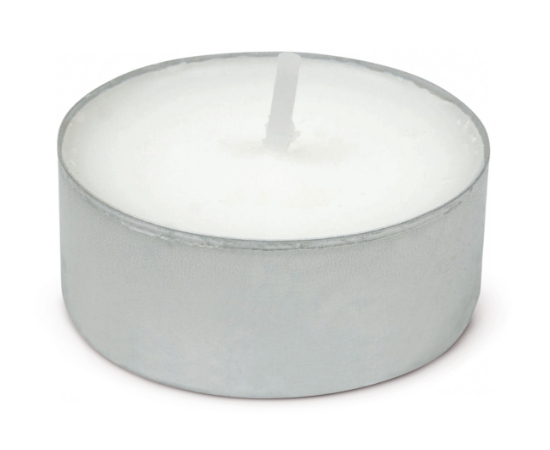 Immagine di 140396 CANDELA TEA LIGHT BIANCA DURATA H4 Ø3,9cm 