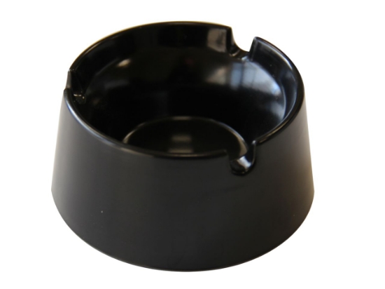 Immagine di PORTACENERE NERO IN PLASTICA ANTIVENTO Ø10cm