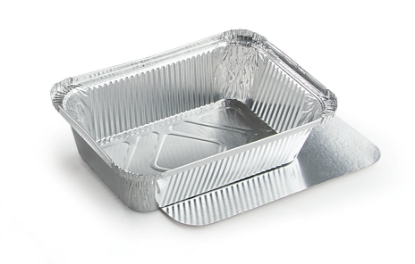 Immagine di CR45 CONTENITORE ALLUMINIO BORDO A L 20,2x13,7x5cm 3 PORZ