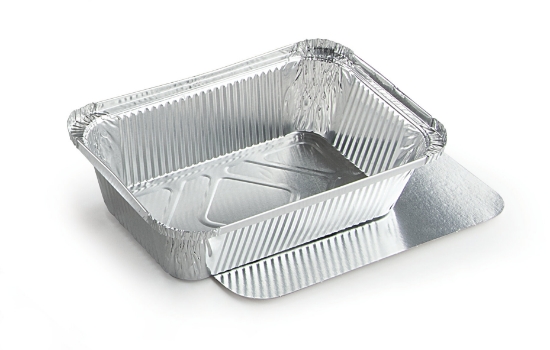 Immagine di CR45 CONTENITORE ALLUMINIO BORDO A L 20,2x13,7x5cm 3 PORZ