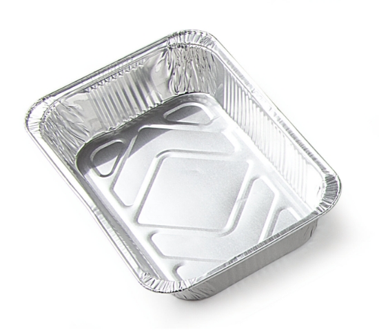 Immagine di 101-R48 CONTENITORE ALLUMINIO BORDO A G 21x14x3,8cm 2 PORZ