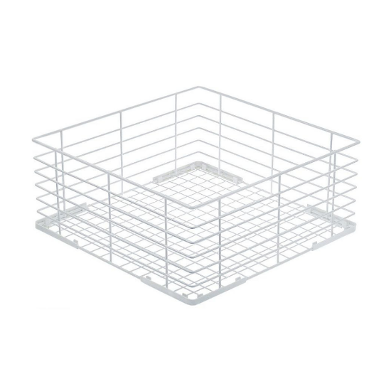 Immagine di 520133 - CESTELLO BASE BICCHIERI IN FILO PLASTIFICATO 400x400xh180mm