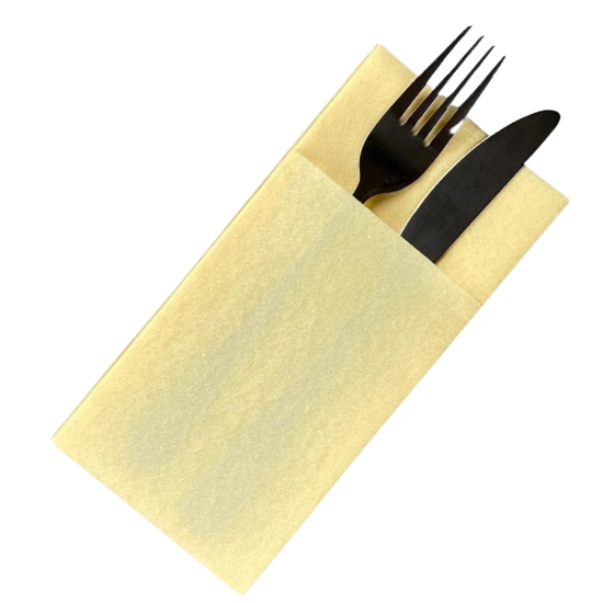 Immagine di TOVAGLIOLO CARTA A SECCO/AIRLAID POCKET LIGHT 40x40 AVORIO 