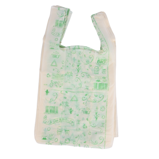Immagine di SHOPPER COMPOSTABILI FORMATO MEDIO gr5,6 27+16x50cm