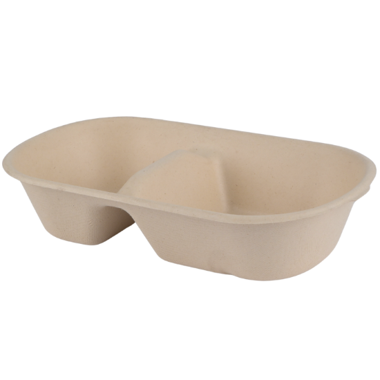 Immagine di CIOTOLA BIO RETTANGOLARE BISCOMPARTO ml.800 Ø23cm