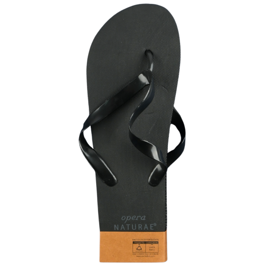 Immagine di CIABATTA INFRADITO NERA OPERA NATURAE cm30