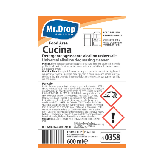 Immagine di ETICHETTA PER SISTEMA DI DILUIZIONE PER CUCINA MR. DROP