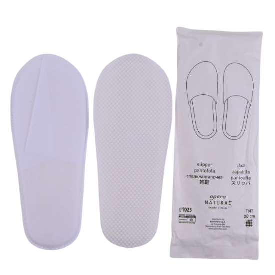 Immagine di PANTOFOLA TNT CHIUSA CON SUOLA OPERA NATURAE CONFEZIONE IN CARTA cm28 