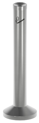 Immagine di PORTACENERE A COLONNA IN ACCIAIO INOX CON BASE