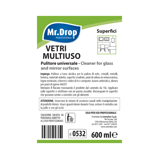 Immagine di ETICHETTA PER SISTEMA DI DILUIZIONE PER VETRI MULTIUSO