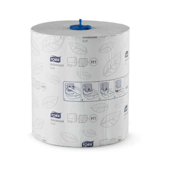 Immagine di 120069 ASCIUGAMANO A ROTOLO H1 TORK ADVANCED 2 VELI ECOLABEL
