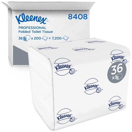 Immagine di 8408 CARTA IGIENICA KLEENEX INTERCALATA 2 VELI ECOLABEL