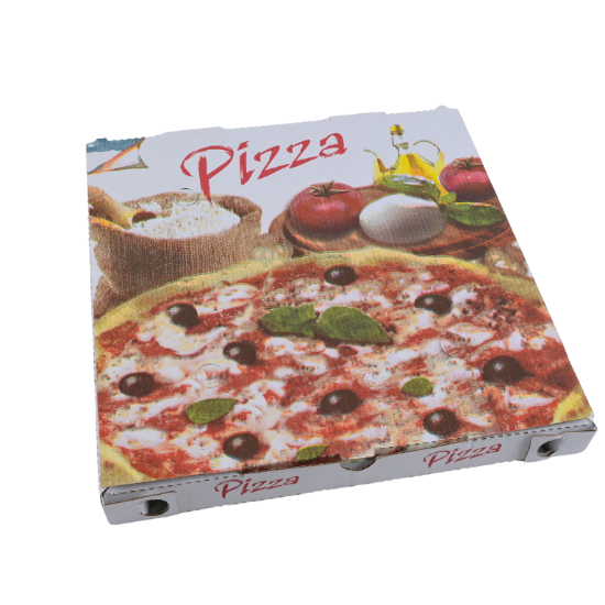 Immagine di SCATOLA PIZZA 32,5x32,5x3cm confezione 100 pezzi
