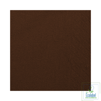 Immagine di TOVAGLIOLO MICROINCOLLATO MARRONE ECOLABEL 38x38cm
