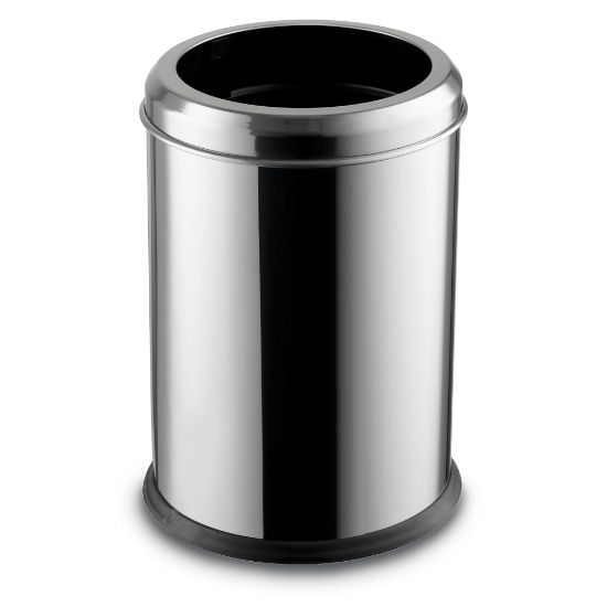 Immagine di CESTINO ROTONDO IN ACCIAIO INOX 430 LUCIDO lt.8