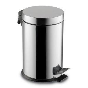 Immagine di CESTINO ROTONDO C/PEDALE IN ACCIAIO INOX 304 LUCIDO lt.8