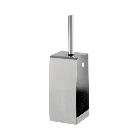 Immagine di PORTASCOPINO MURALE IN ACCIAIO INOX 304 8,5x8,5x31 cm