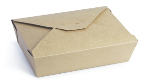 Immagine di SCATOLA KRAFT IN CARTONCINO/PE ml.1480 21,5x16,0x4,8cm