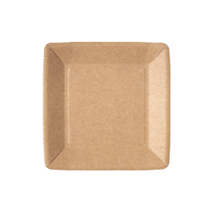 Immagine di PIATTO PIANO IN CARTA KRAFT BIOPATINATO 18x18cm