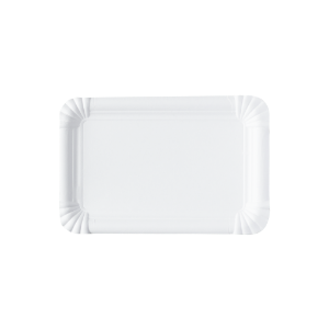 Immagine di VASSOIO/PIATTO CARTA BIO ALIMENTARE BIANCO 13x20cm
