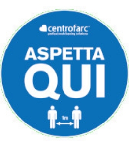 Immagine di ADESIVO CALPESTABILE TONDO BLU Ø28cm  