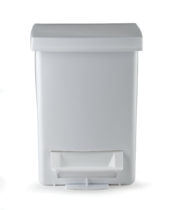 Immagine di 514  PATTUMIERA IN PLASTICA BIANCA C/PEDALE lt.6  