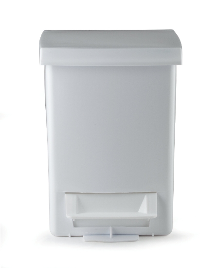 Immagine di 514  PATTUMIERA IN PLASTICA BIANCA C/PEDALE lt.6  