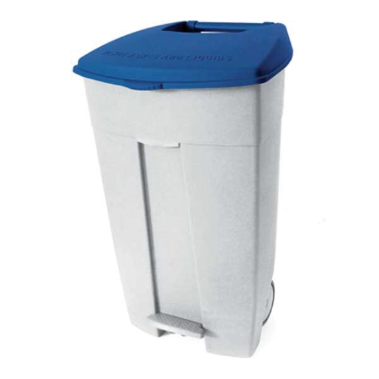 Immagine di CONTENITORE MOBILE A PEDALE CON COPERCHIO BLU lt.120