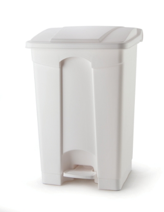 Immagine di CONTENITORE A PEDALE CON COPERCHIO BIANCO lt.45