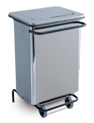 Immagine di CONTENITORE IN ACCIAIO INOX CON RUOTE lt.70