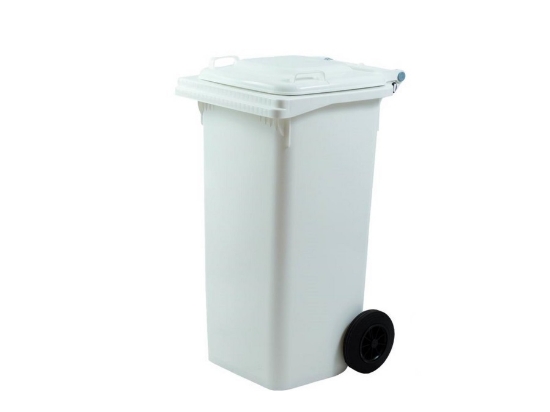 Immagine di BIDONE NU BIANCO CON RUOTE lt.120