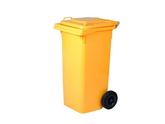 Immagine di BIDONE NU GIALLO CON RUOTE lt.120