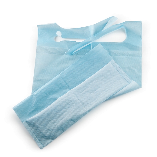 Immagine di BAVAGLIO DI CARTA CON LATO PLASTIFICATO cm 55x36