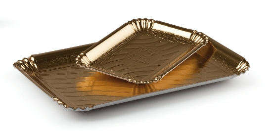 Immagine di VASSOIO CARTONE ORO N.3 IT 17x24cm